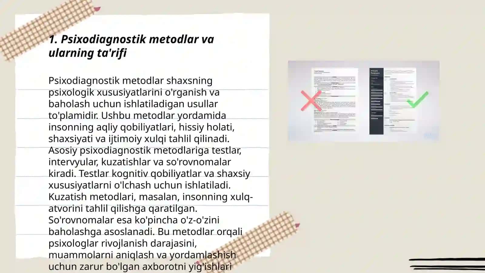 Psixodiagnostik metodlardan foydalanuvchilar va ishlab chiquvchilar uchun talablar 3