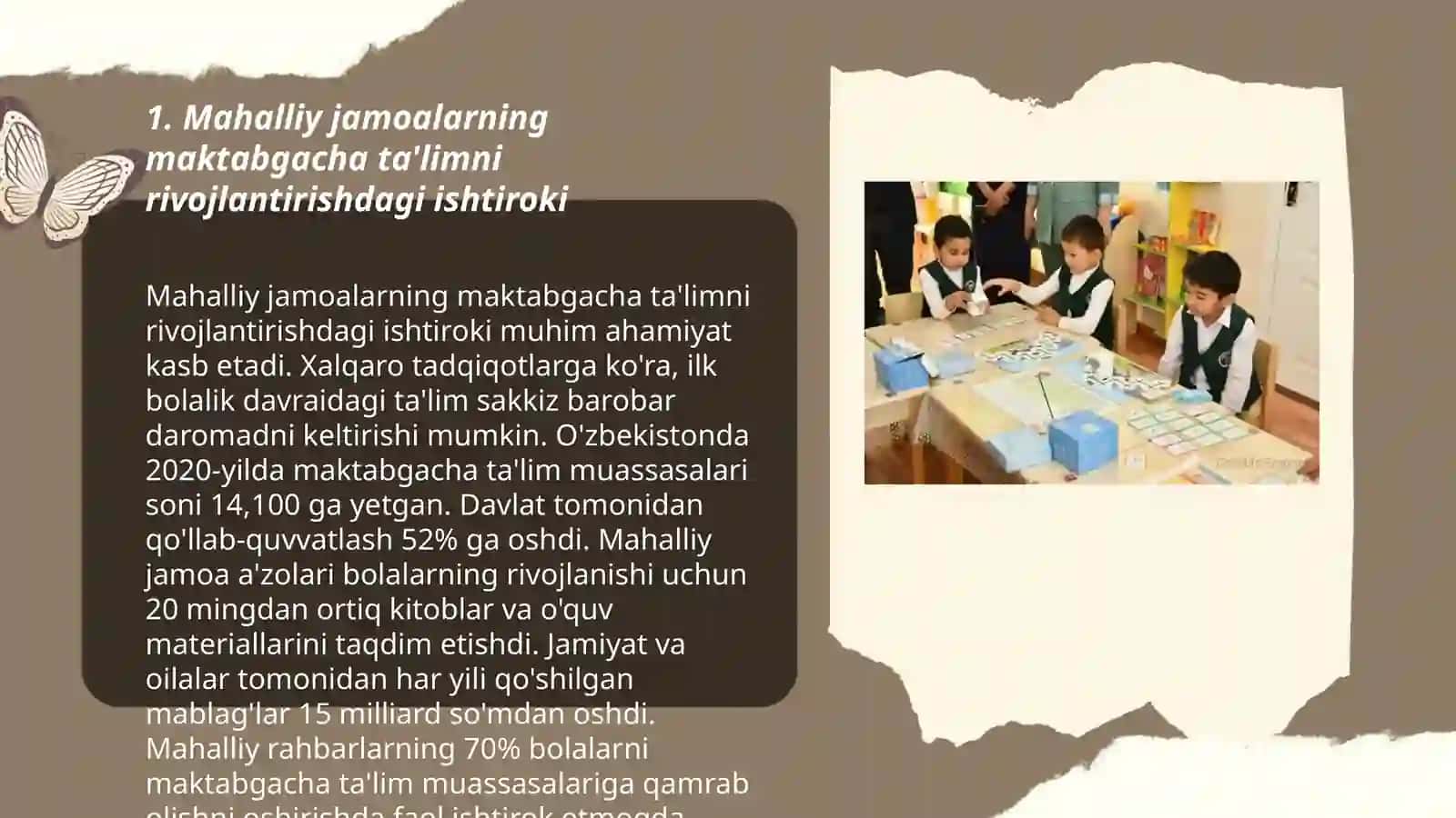 Mahalliy jamoalarning maktabgacha ta'limni rivojlantirishdagi ishtiroki 3