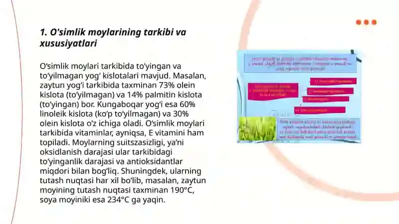 O’simlik moylari va hayvon yog’larining sifat ekspertizasi 3
