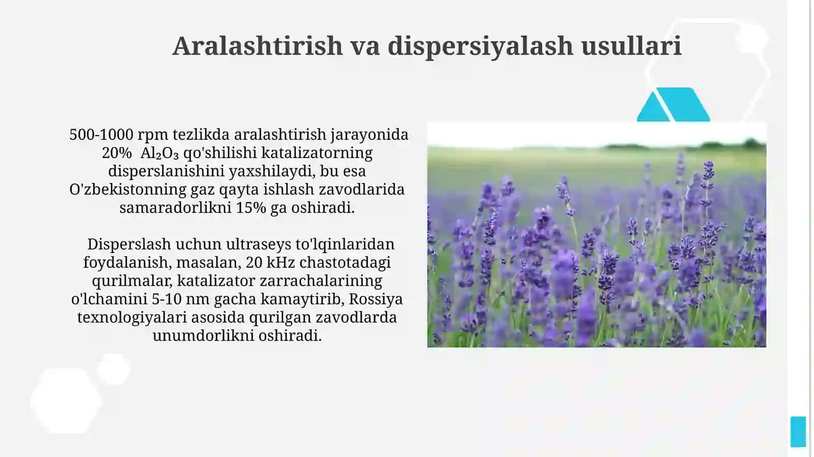 Neft va gazni qayta ishlashda qoʻllaniladigan katalizatorning tayyorlash usuli 3