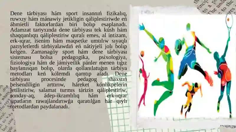 Dene tárbiyası hám sport tarawında qollanılatuğın tarbiya metodları 3