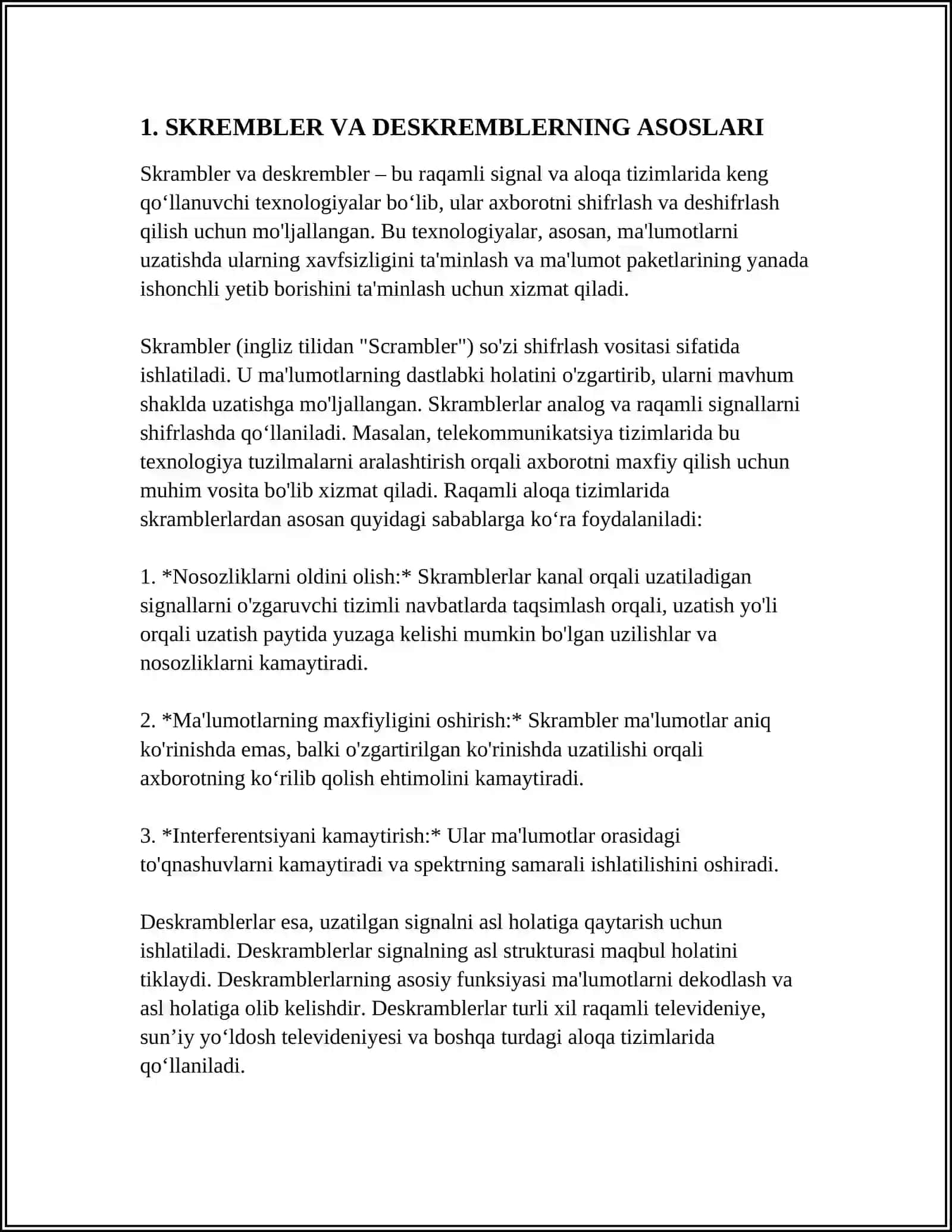 SKREMBLER VA DESKREMBLER YORDAMIDA SINXRONLASH 3