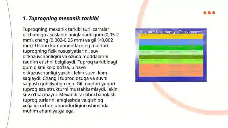Tuproq va uning tabiiy xususiyatlari 3