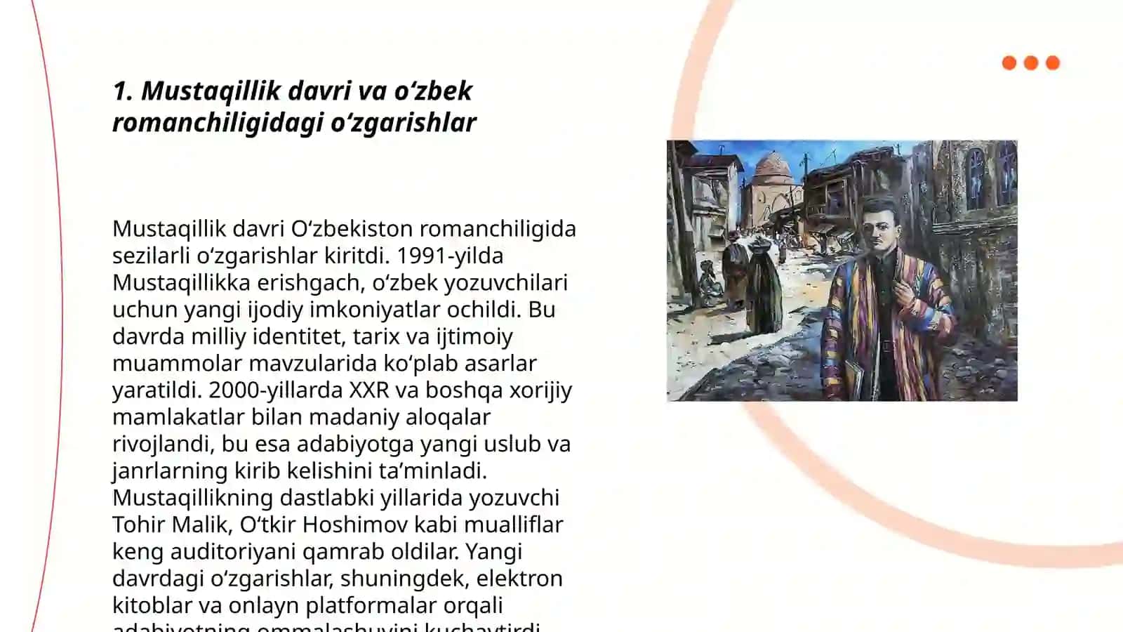 Mustaqillik davri oʻzbek romanchiligida badiiy ifodaning yangilanishi 3