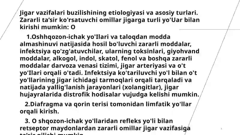 Jigar faoliyatining buzilishi 3