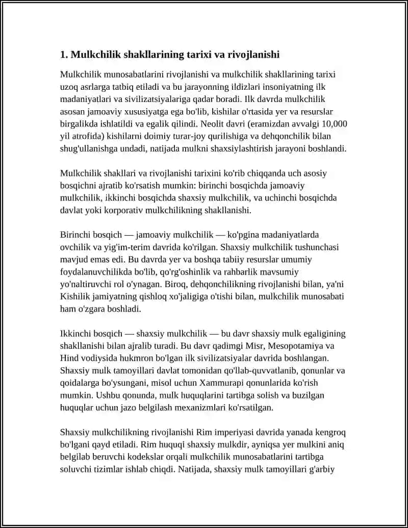 MULKCHILIK MUNOSABATLARINI RIVOJLANISHI 3