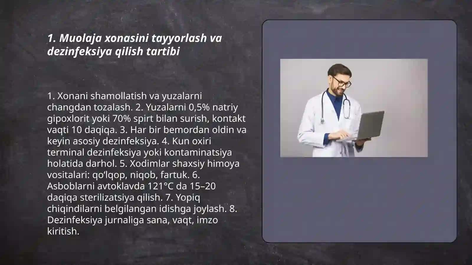 Muolaja honasida ishlash tartibi 3