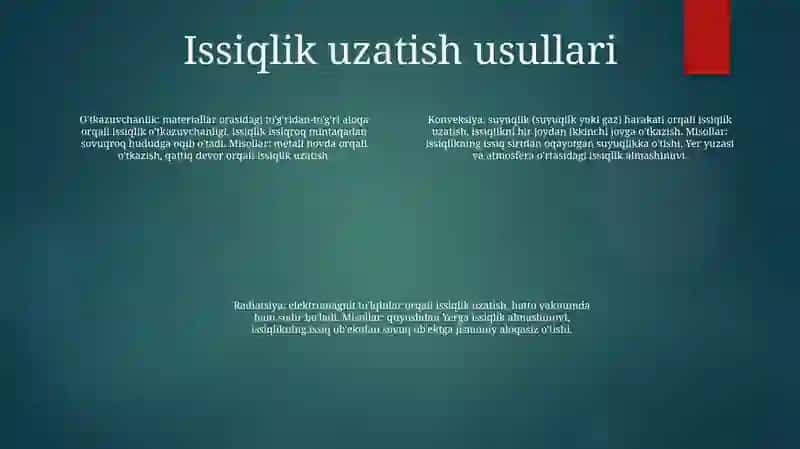 Issiqlik Uzatish Koeffitsiyenti 3
