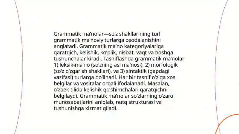 Oʻzbek tilshunosligida umumiy va xususiy grammatik maʼno tavsifi 3