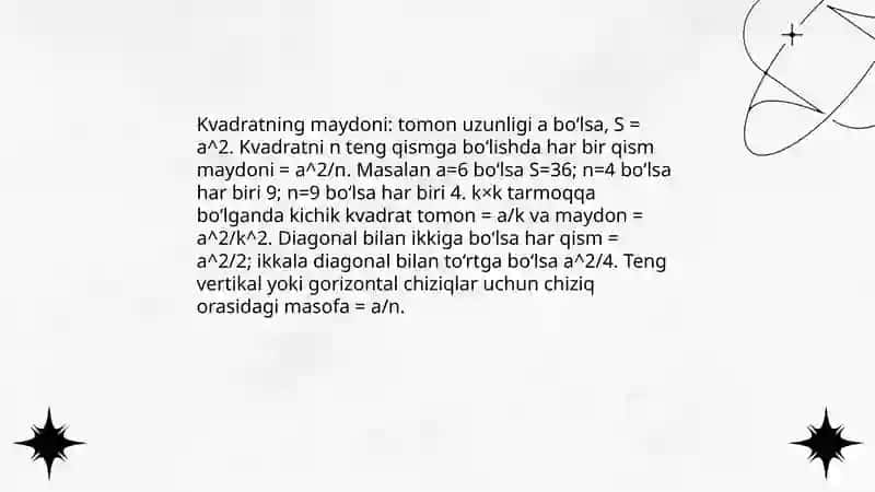 Qadimgi masalalar. Geometrik shakllarga doir masalalar 3