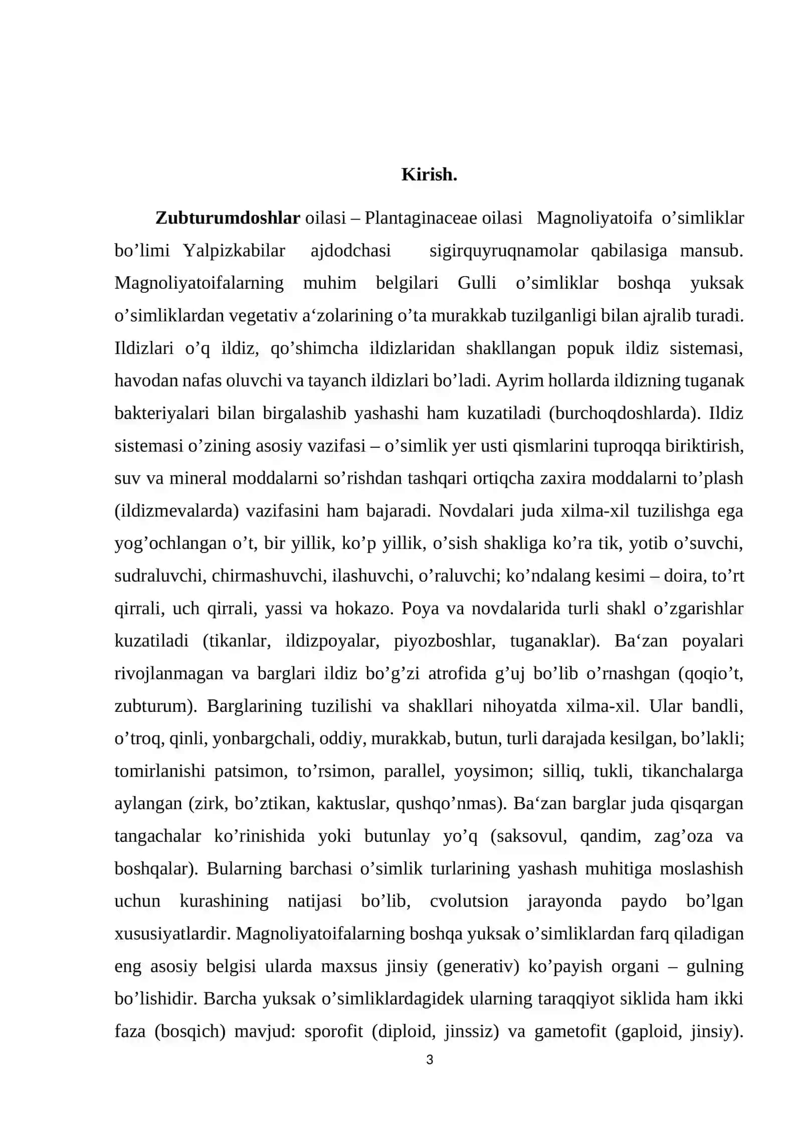 BOTANIKA FANIDAN O’ZBEKISTONDA ZUBTURUMDOSHMAVZUSIDA KURS ISHI 3