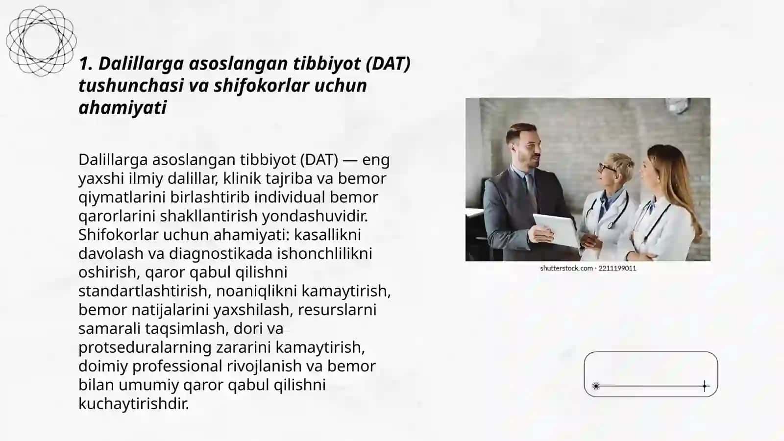 Dalillarga asoslangan tibbiyotning ahamiyati 3