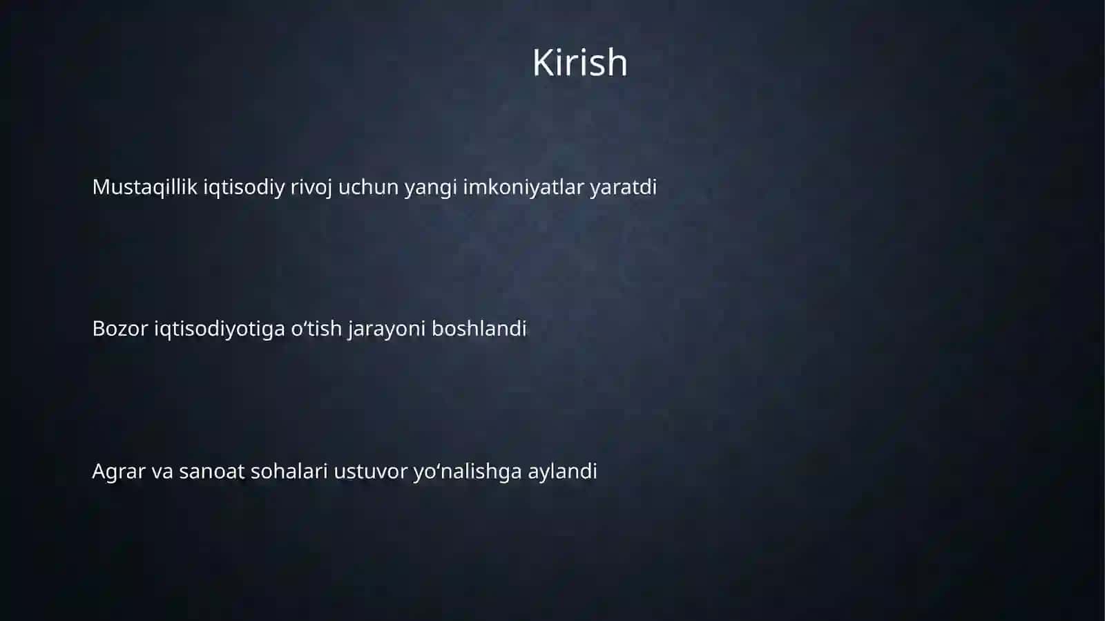 Mustaqillik yillarida qishloq xoʻjaligi va sanoat sohasidagi oʻzgarishlar 3