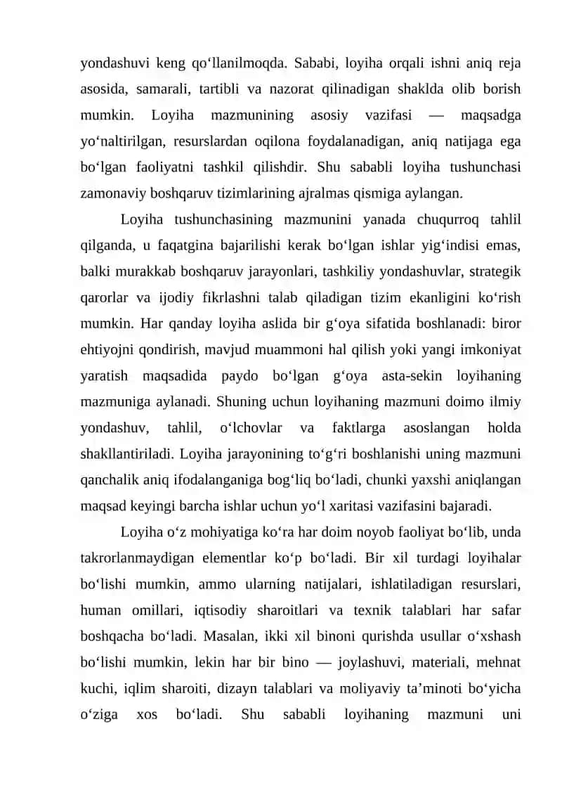 Loyiha va loyiha boshqaruvi 3
