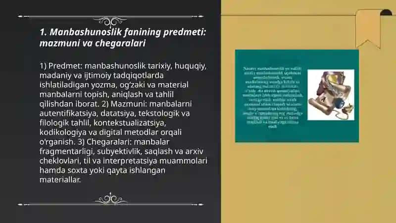 Manbashunoslik fanining predmeti vazifalari va ahamiyati 3