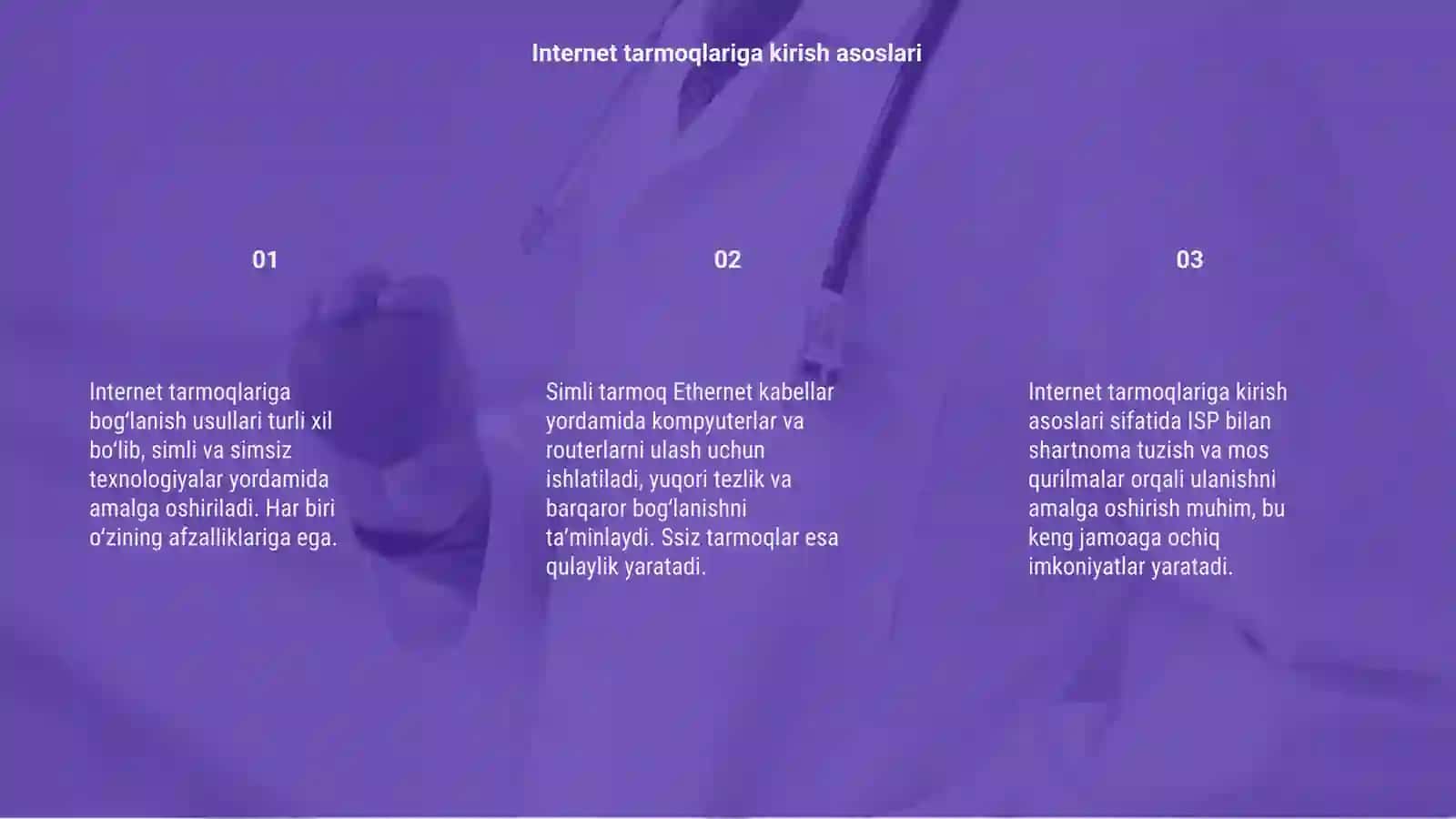 Internet tarmoqlariga bogʻlanish usullari 3