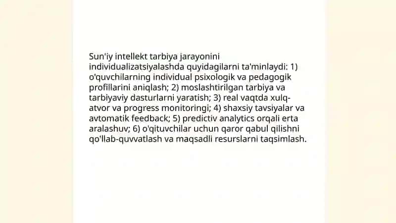 Tarbiya jarayonini amalga oshirishda innovatsion texnologiyalardan foydalanish 3