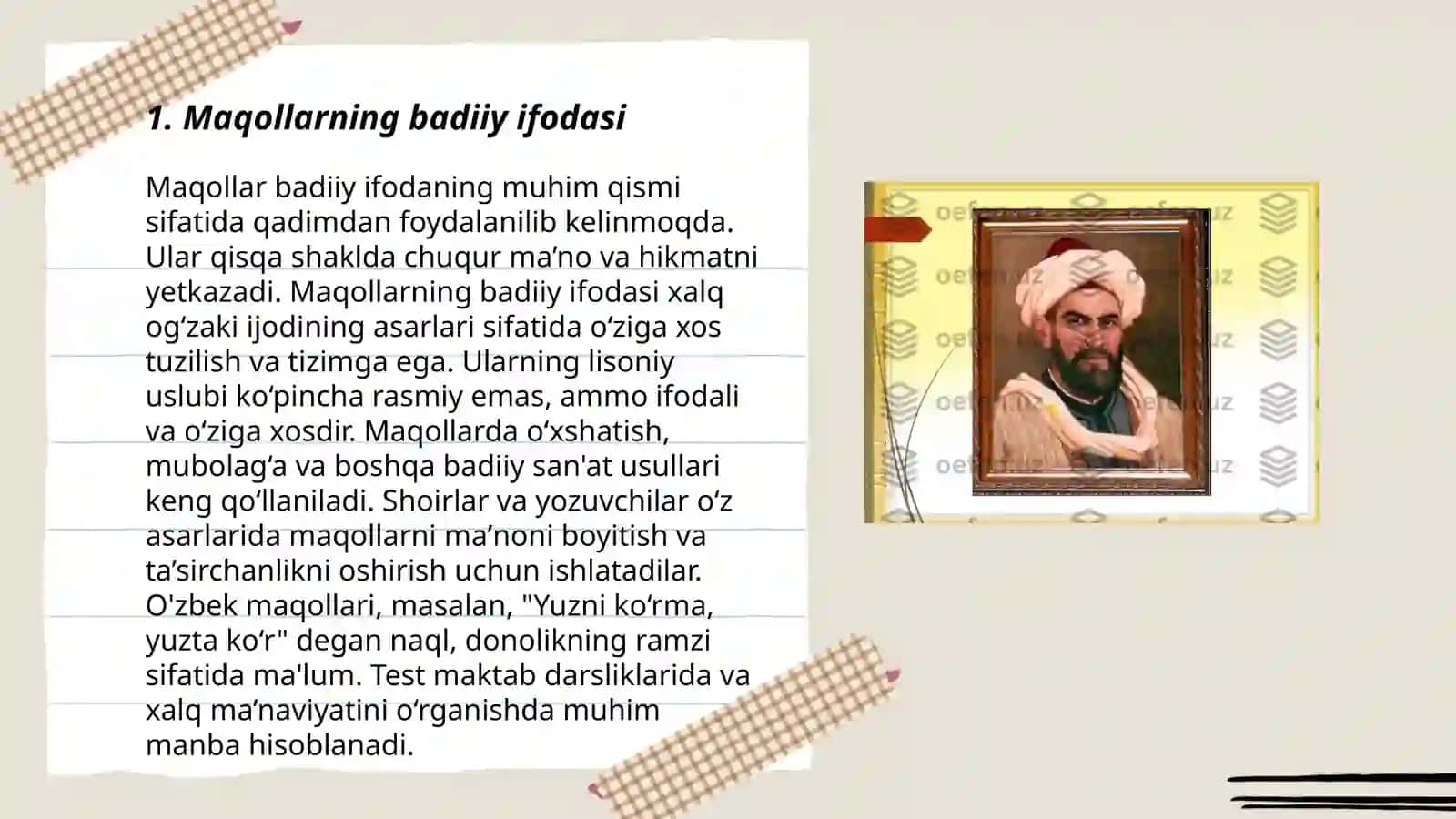 Maqollarning badiiy ifodasi 3