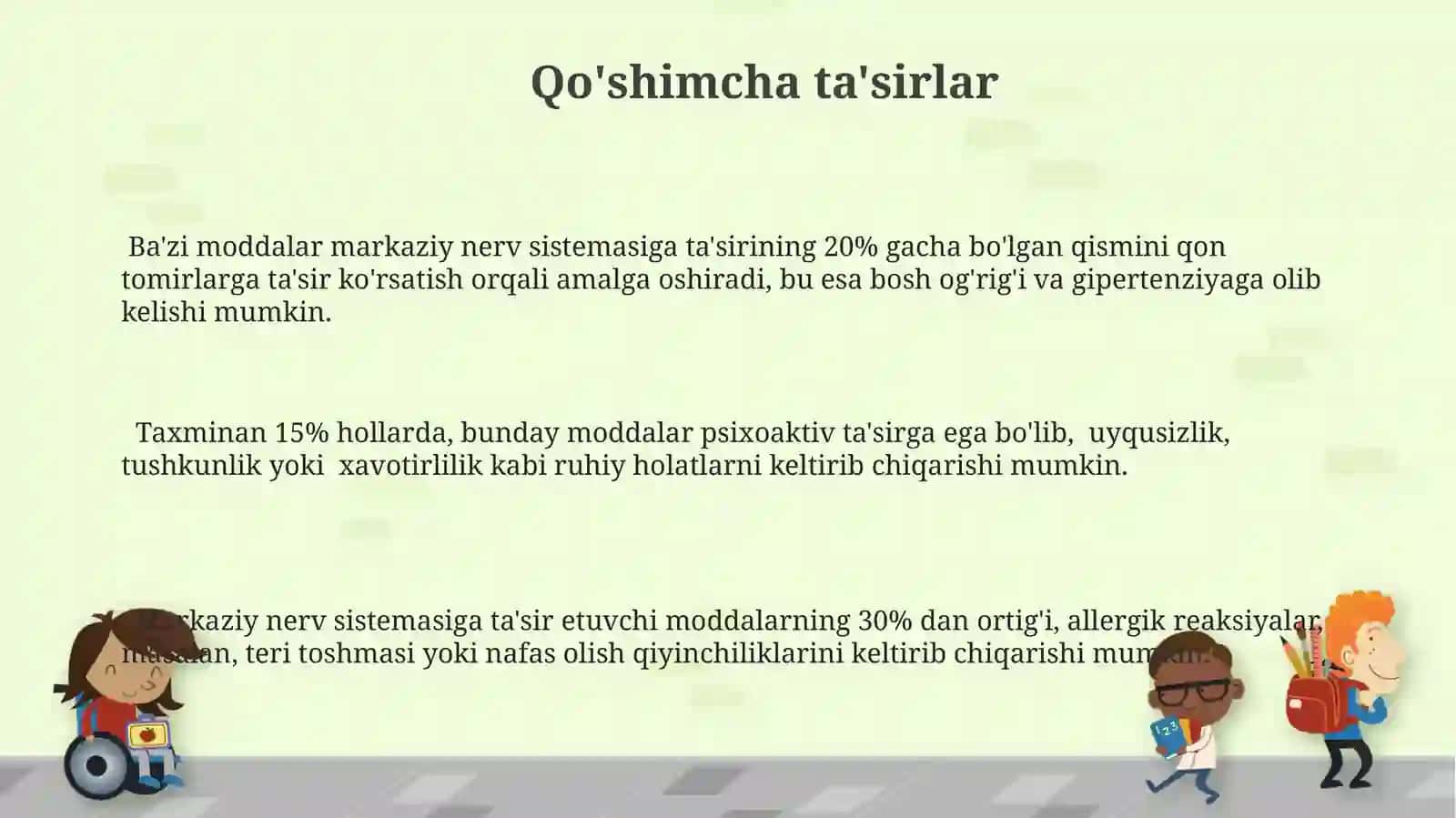 Markaziy nerv sistemasiga ta'sir etuvchi moddalar 3