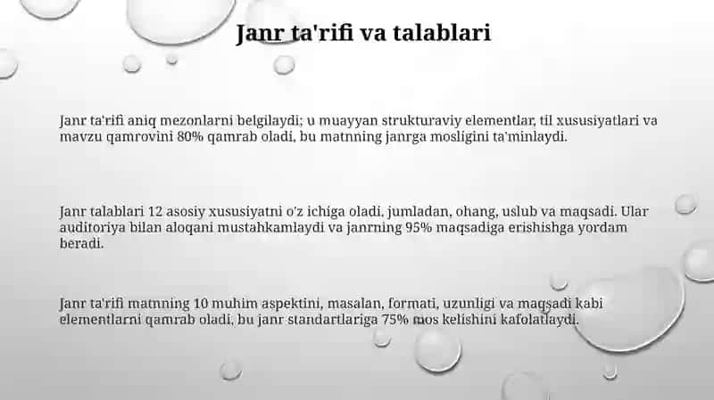 Esse janrining talablari va ta’rifiga koʻra matn 3