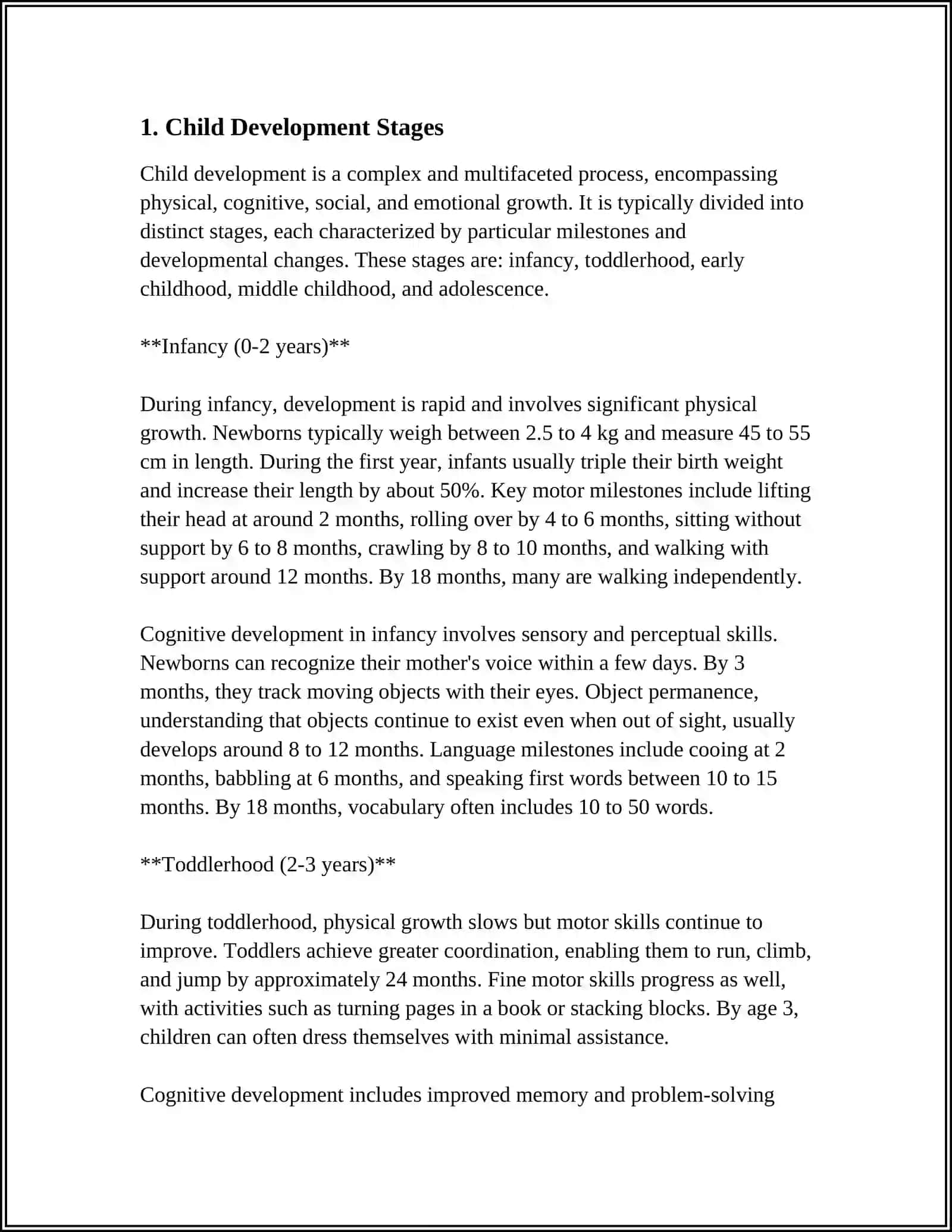 CHILD DEVELOPMENT STAGES 3
