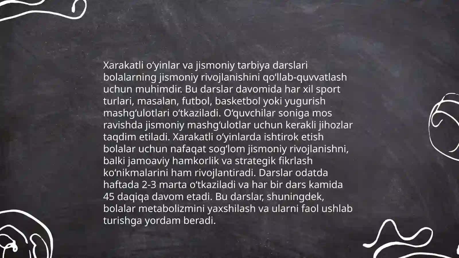 Xarakatli o‘yinlarni darsni asosiy qismida mos xolda tanlash 3