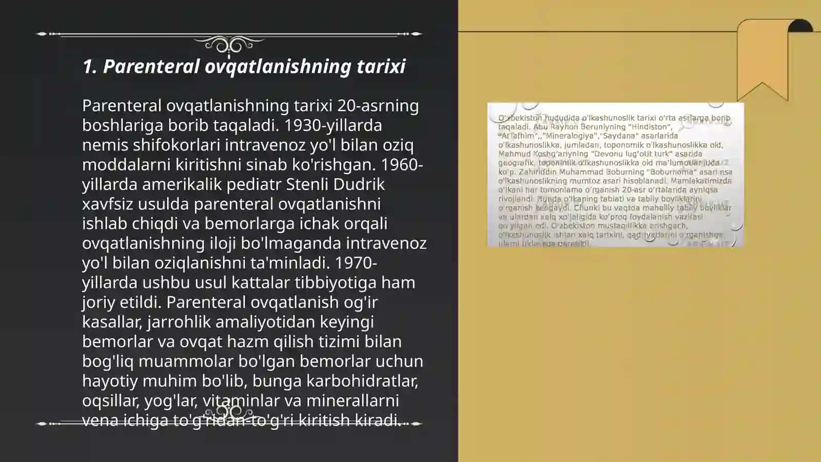 Parenteral ovqatlanish va uning klinik ahamiyati 3