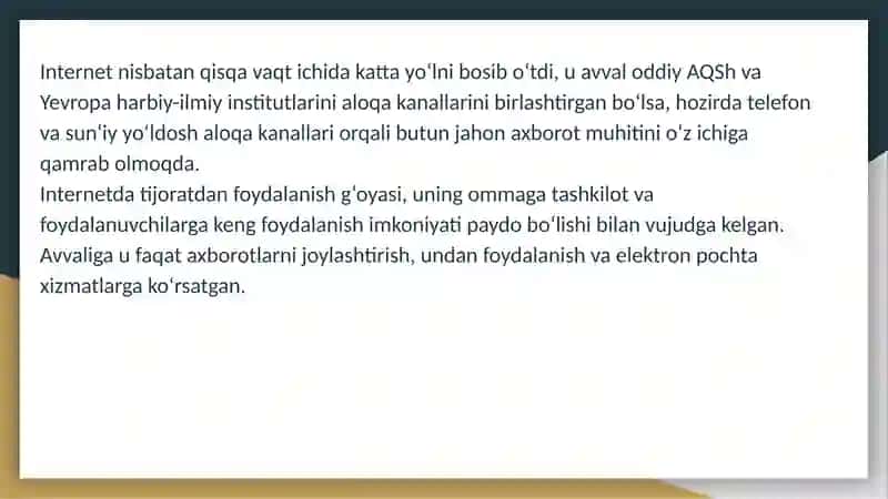 TASHKILOT BIZNES TIZIMLARI. MIJOZLAR BILANMUNOSABATLARNI BOSHQARISH. KORXONARESURSLARINIREJALASHTIRISH 3