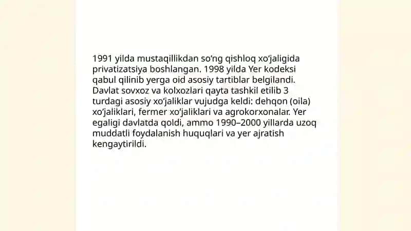 Qishloq xo‘jaligi va sanoat sohasidagi zamonaviy o‘zgarishlar 3