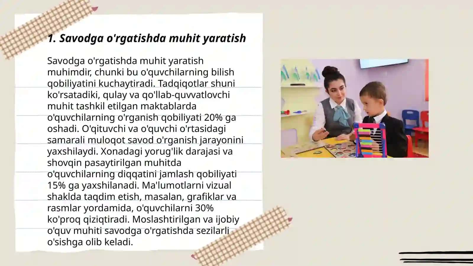 Savodga o‘rgatishda muhit yaratish 3
