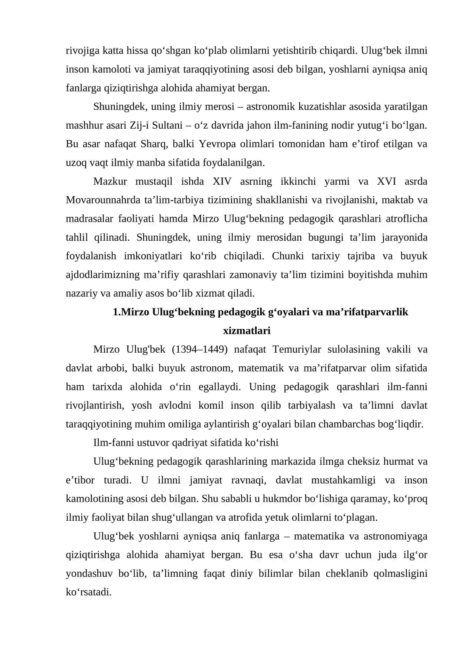 XIV asrning ikkinchi yarmi va XVI asrda movaraunnahrdа tarbiya va maktab 3