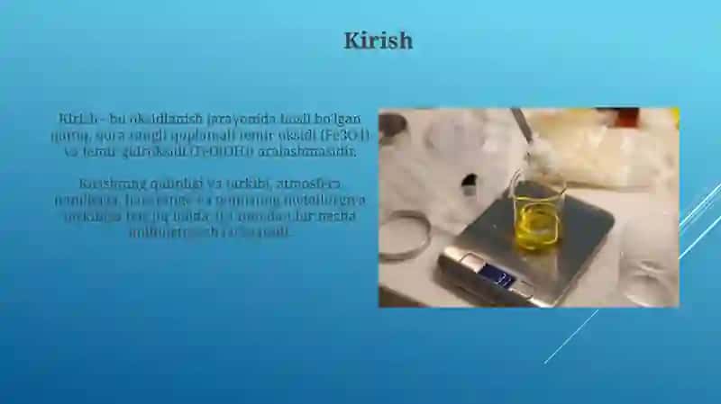 Tarozilar va boshqa kimyoviy qurilmalar ishlatilishi 3