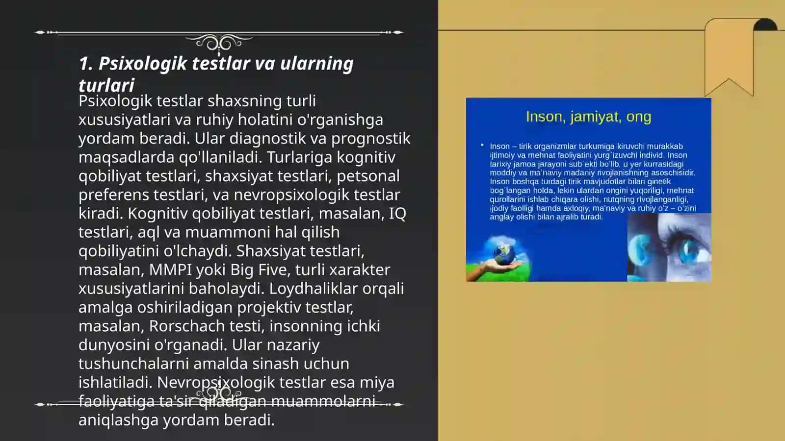 Psixologik tekshiruv va tadqiqotlar 3