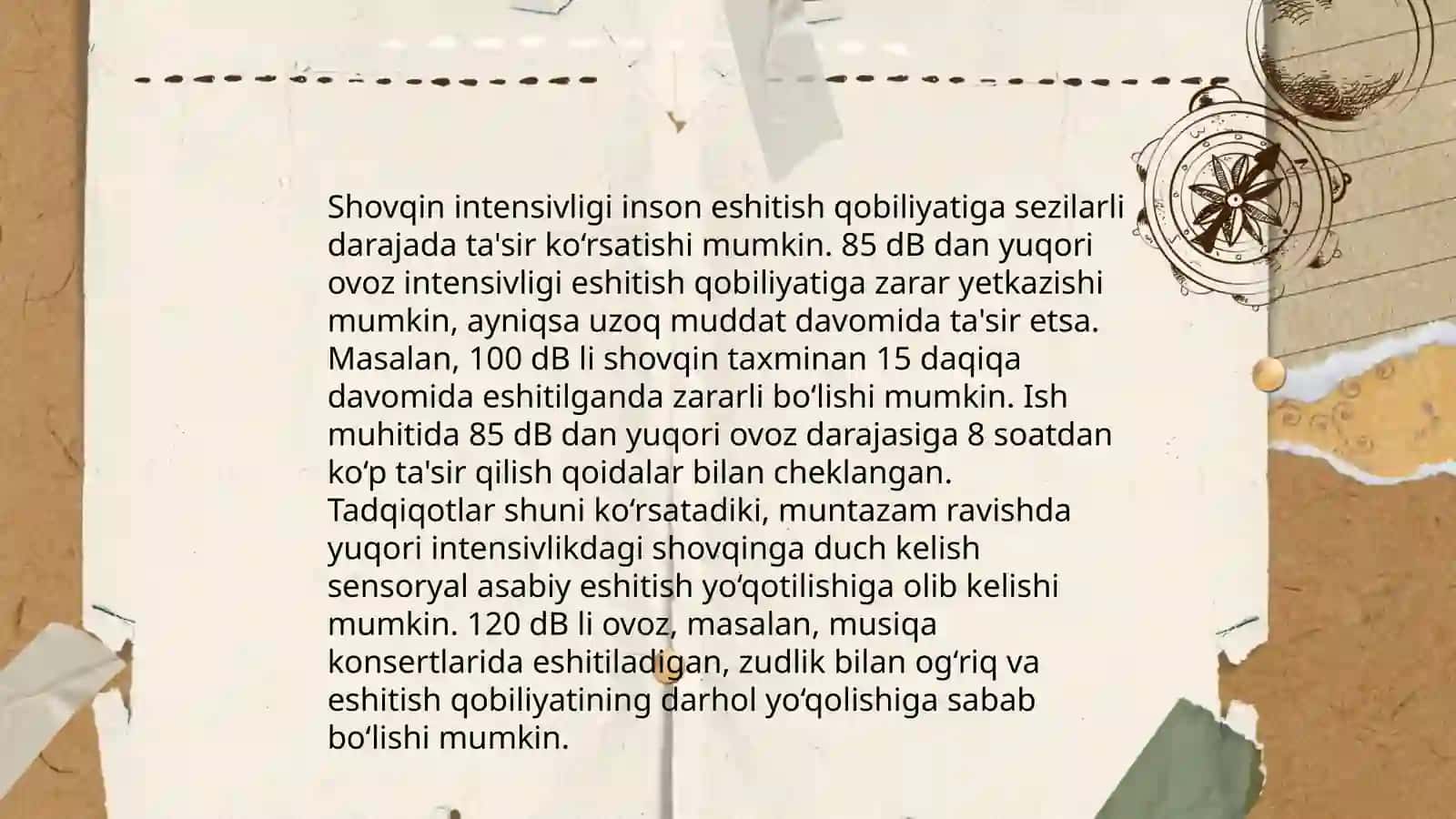 Shovqin va tebranishlarning inson tanasiga tasiri 3