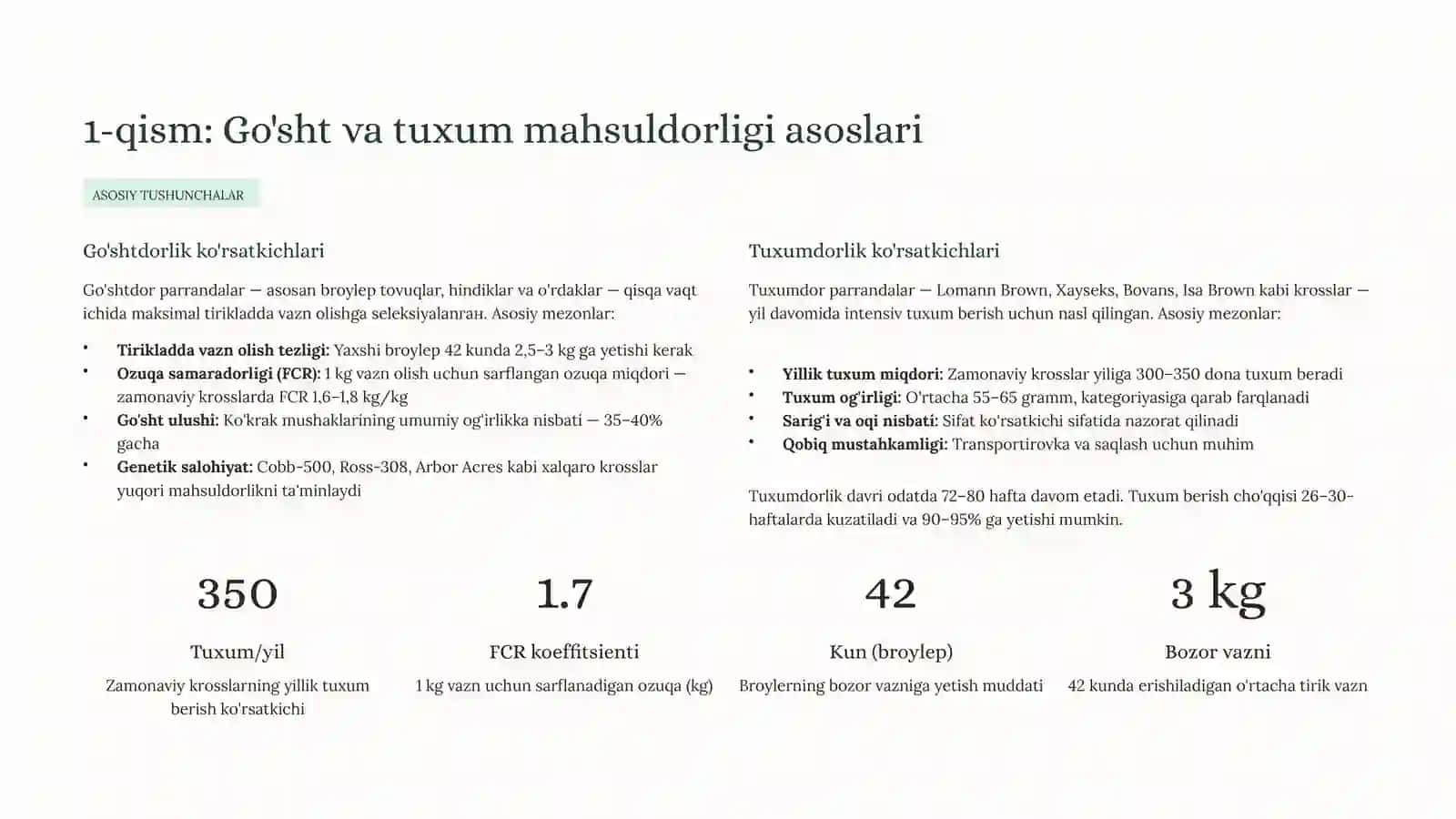 Sanoat miqyosida parranda go'shti va tuxumyetishtirishtexnologiyasi 3