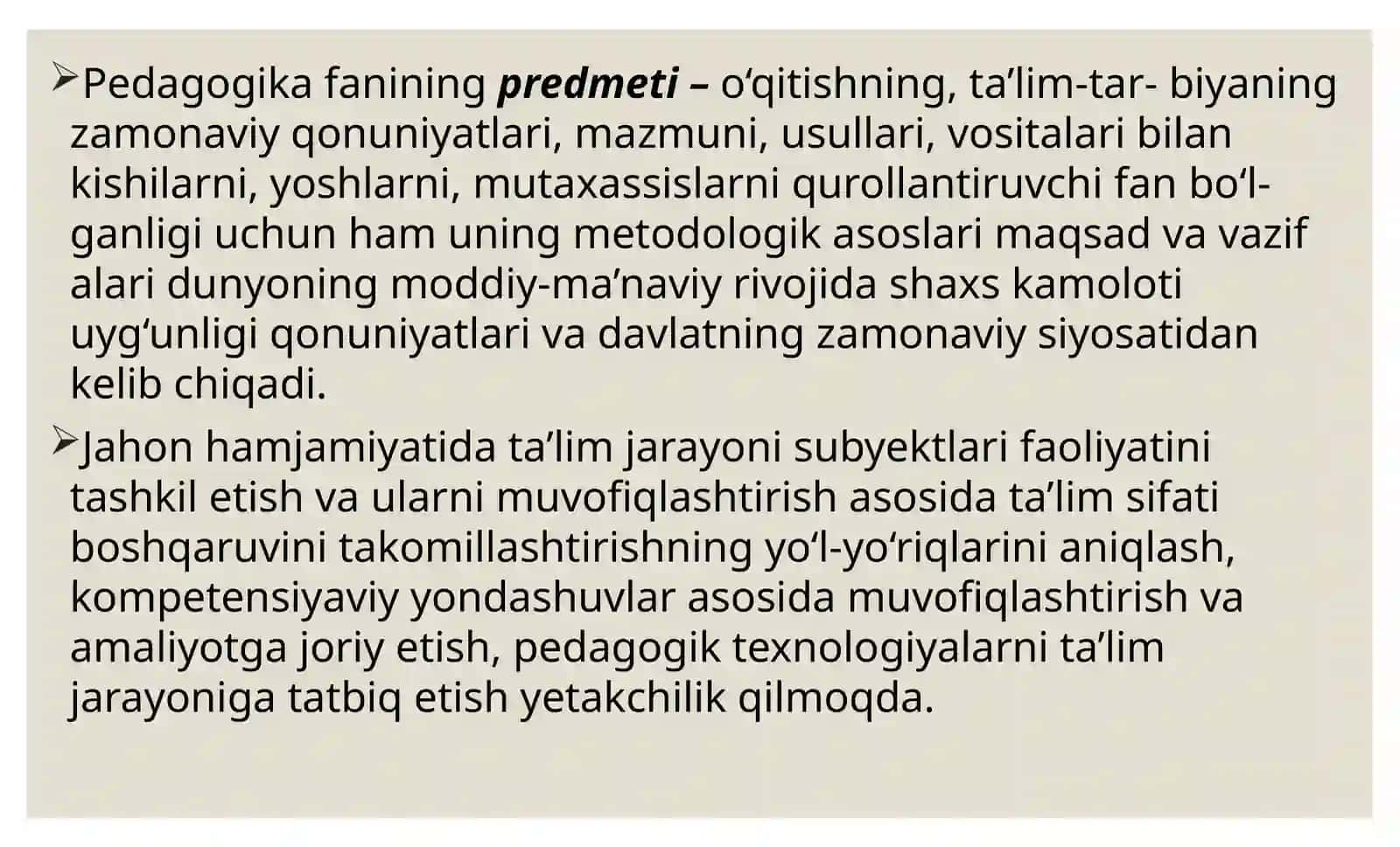 PEDAGOGIKA FAN SIFATIDA. TIBBIYOTDA PEDAGOGIK BILIMLARNING O‘RNI VA AHAMIYATI 3