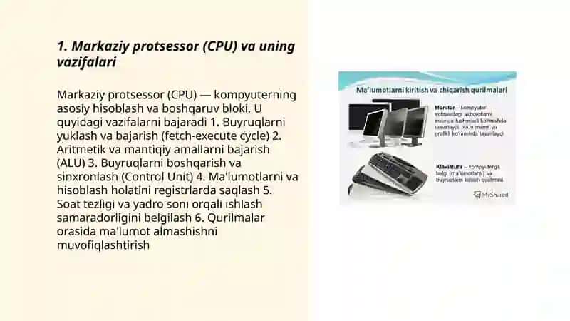 Kompyuterning asosiy va qoshimcha qurilmalari 3