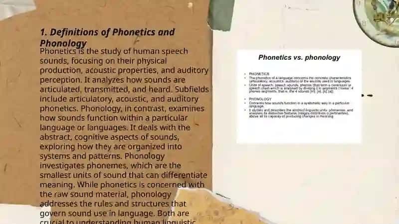 PHONETICS AND PHONOLOGY AS DIFFERENT BRANCHES OF LINGUISTICS 3