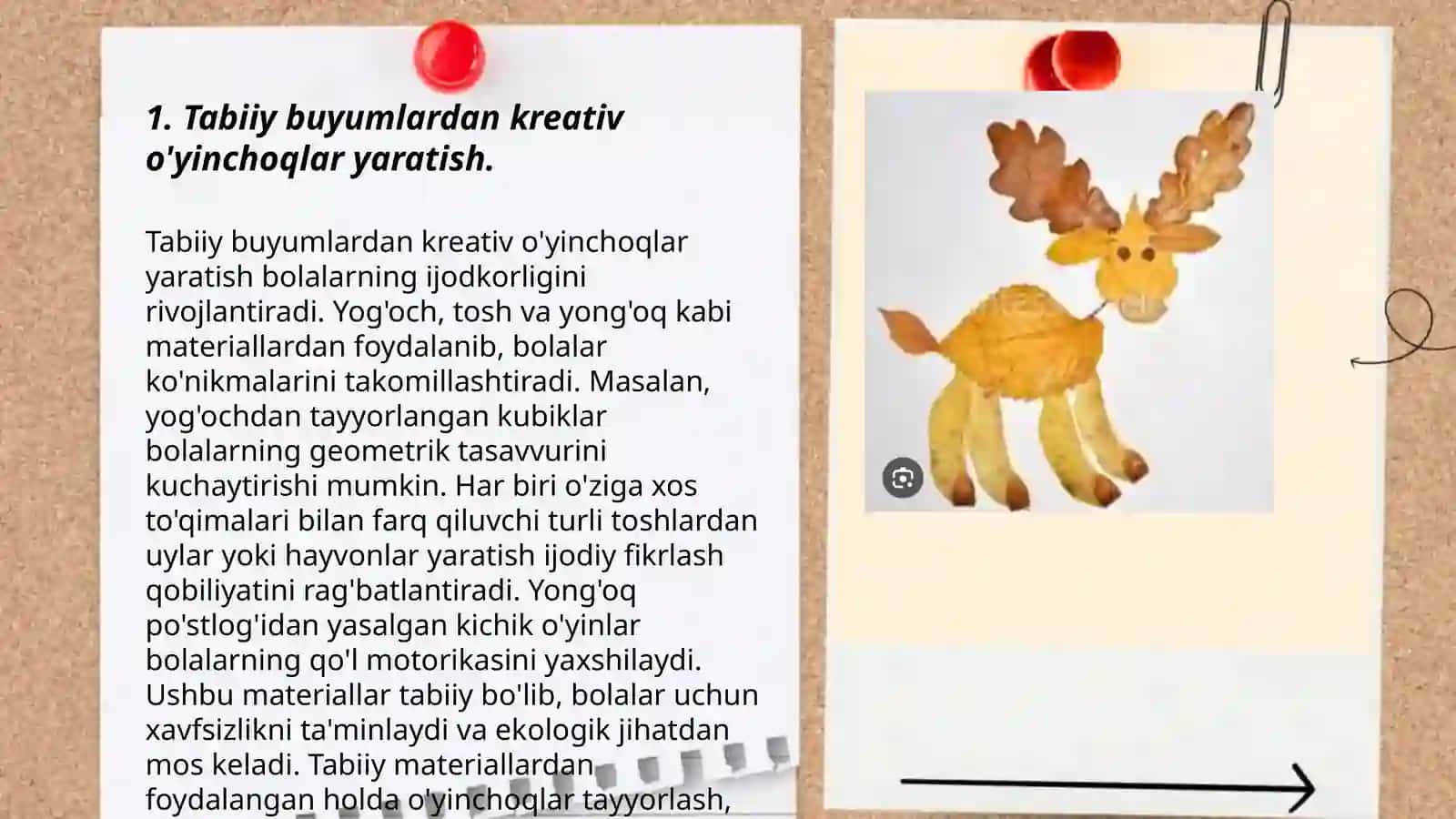 Tabiiy buyumlar bilan ishlash usullari. Tashlandiq buyumlardan o'yinchoq yasash 3