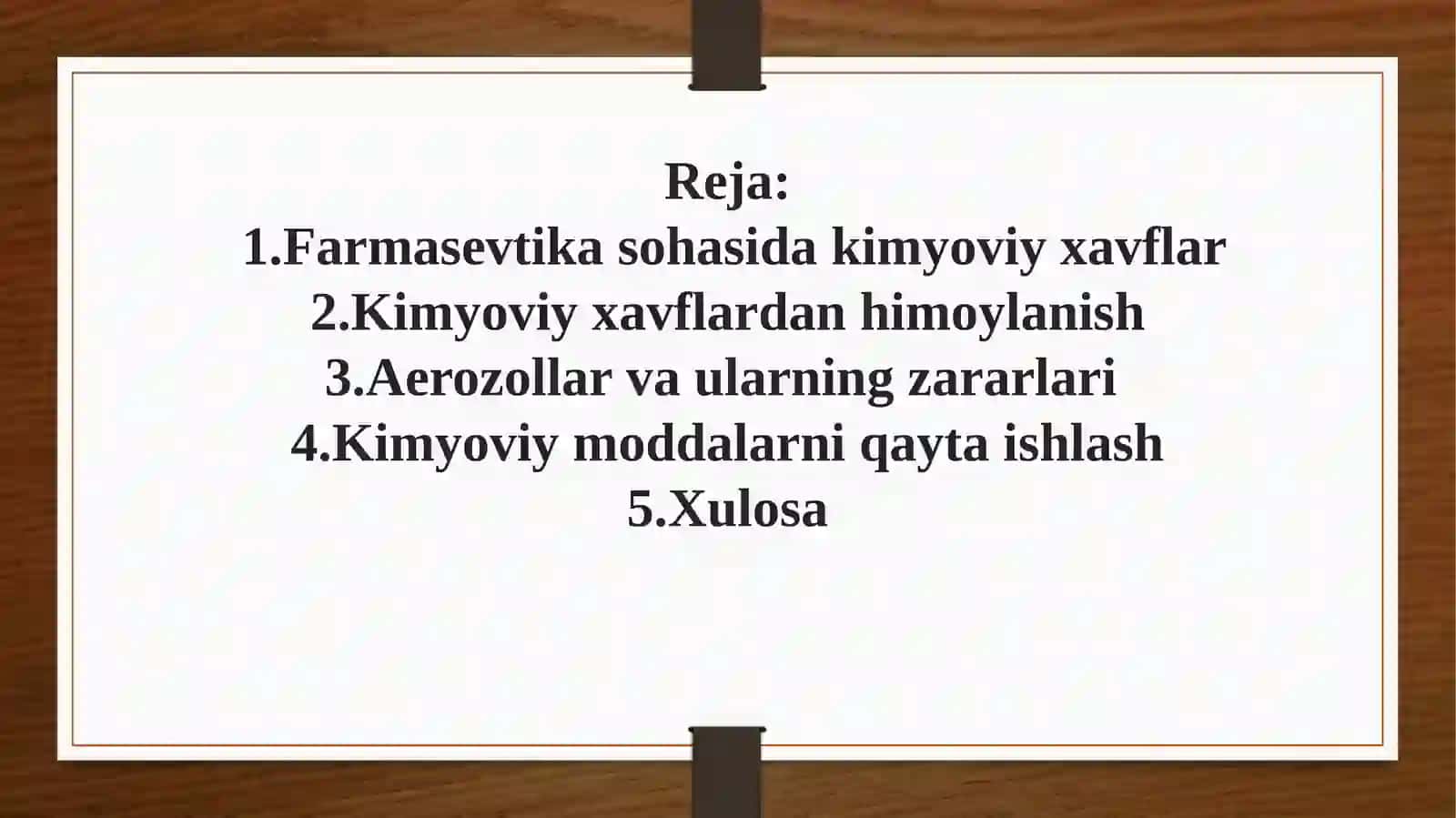 Farmasevtika sohasida mehnat faoliyati xavfsizligiga ta'sir etuvchi kimyoviy xavflar 3