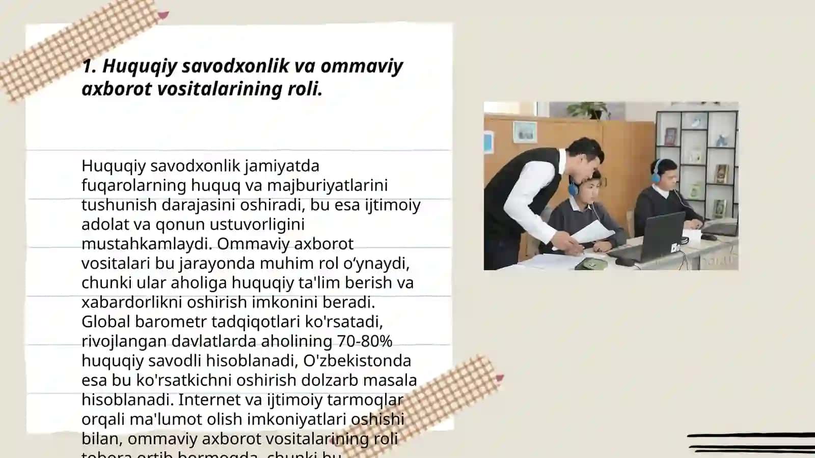 Huquqiy savodxonlik va ommaviy axborot vositalarining roli 3