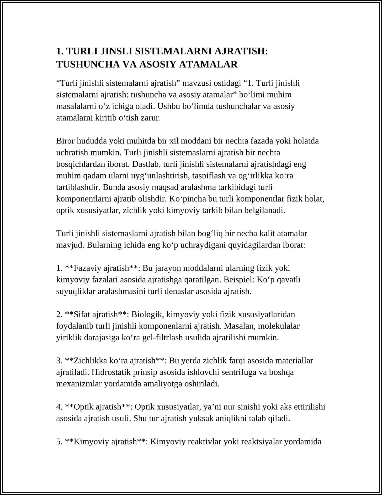 TURLI JINSLI SISTEMALARNI AJRATISH 3