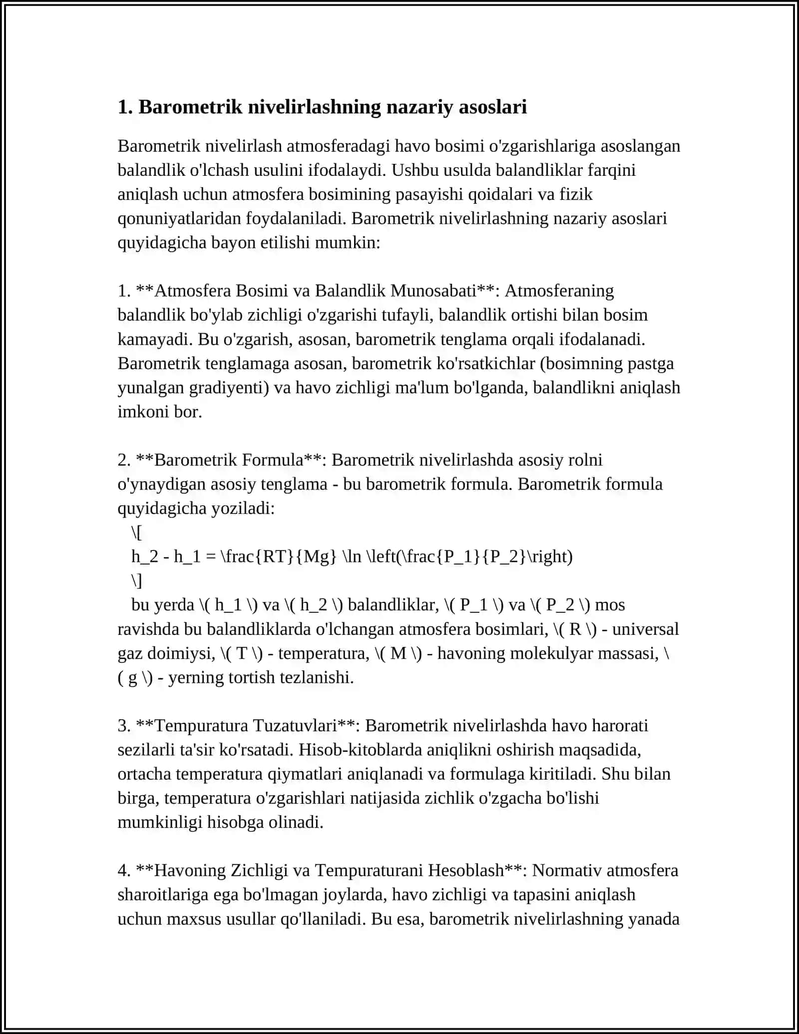 BAROMETRIK NIVELIRLASH 3