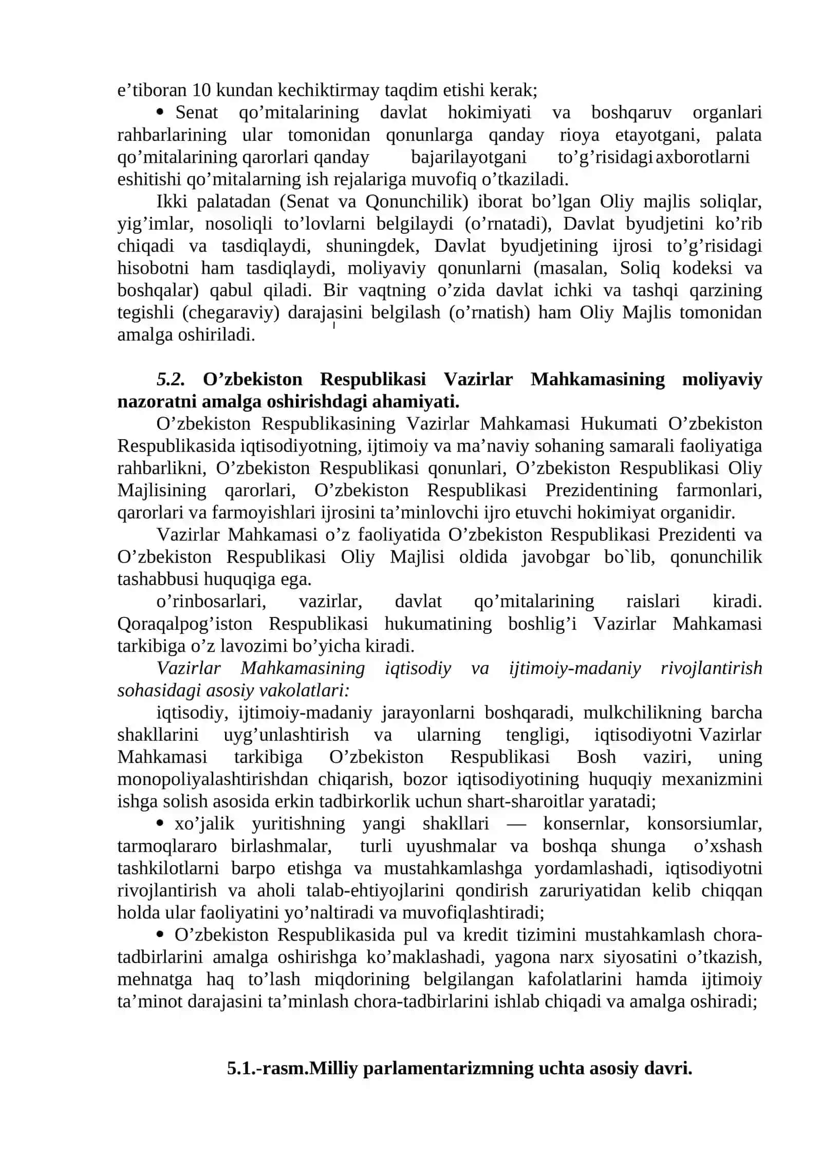 UMUMDAVLAT NAZORAT ORGANLARI VA ULARNING MOLIYAVIY NAZORATNI TASHKIL ETISHI 3