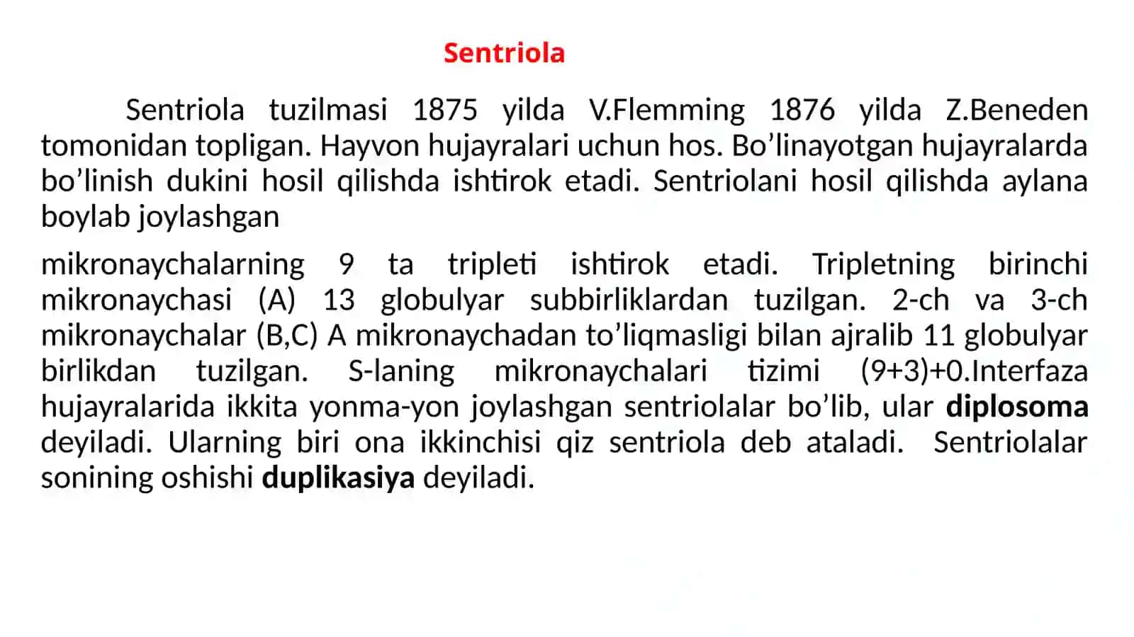 Hujayraning tayanch–harakat tizimi, Sentriola va kiprikchalarning tuzilishi va vazifalari, Ribosomalar oqsil biosintezi chizmasi 3