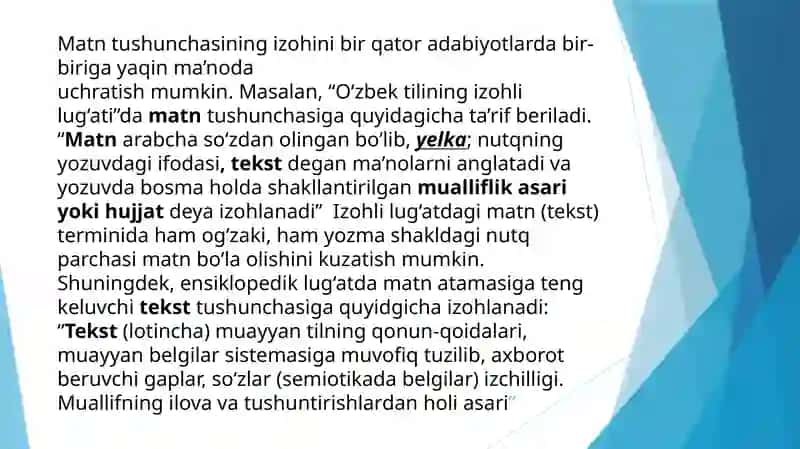 Matn haqida umumiy ma’lumot 3