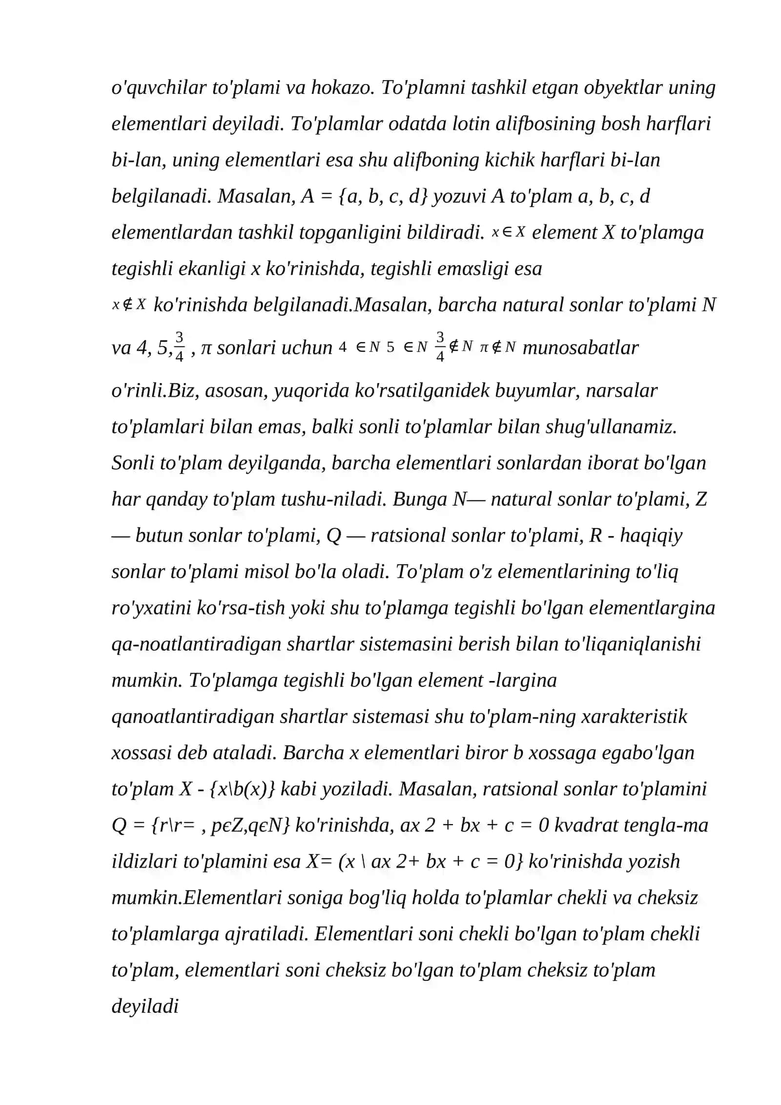 To’plam tushunchasi 3