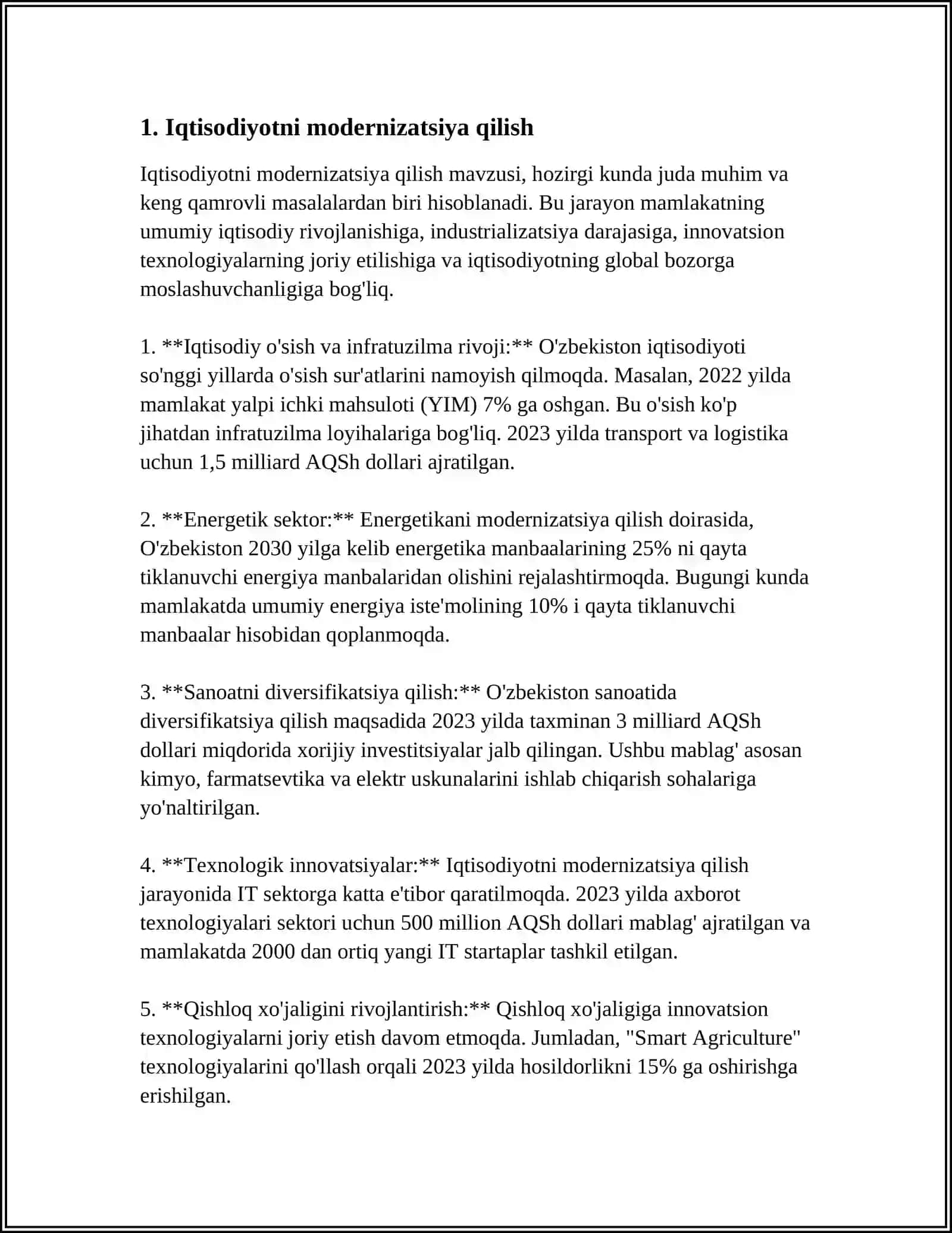 O‘ZBEKISTON RESPUBLIKASINI YANADA RIVOLANTIRISHNING HARAKATLAR STRATEGIYASINING ISHLAB CHIQILISHI 2024-2025-o'quv yili 3