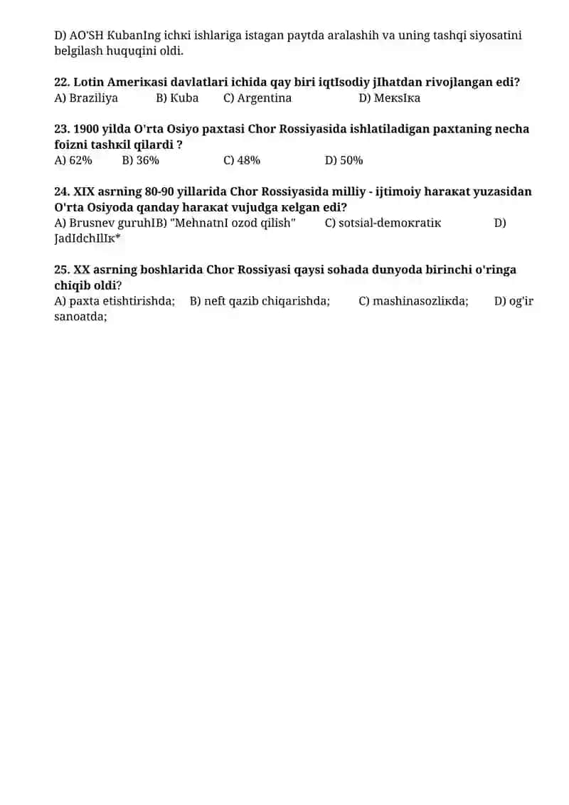 9-sinf tarix 1-variant 3
