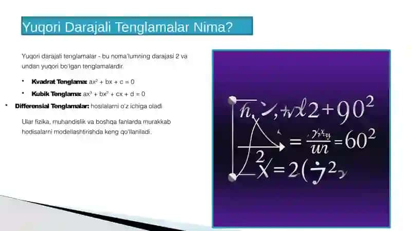 Chiziqli Tenglama 3
